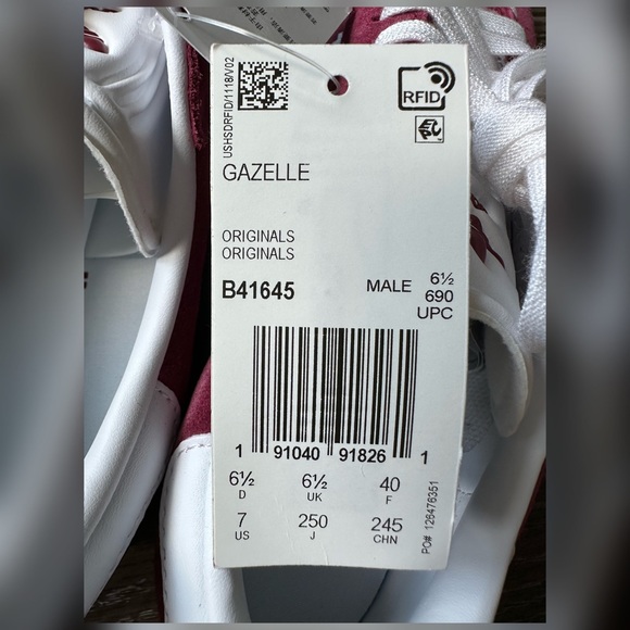 Adidas Gazelle Unisex Sneakers Size 7 - Picture 4 of 6